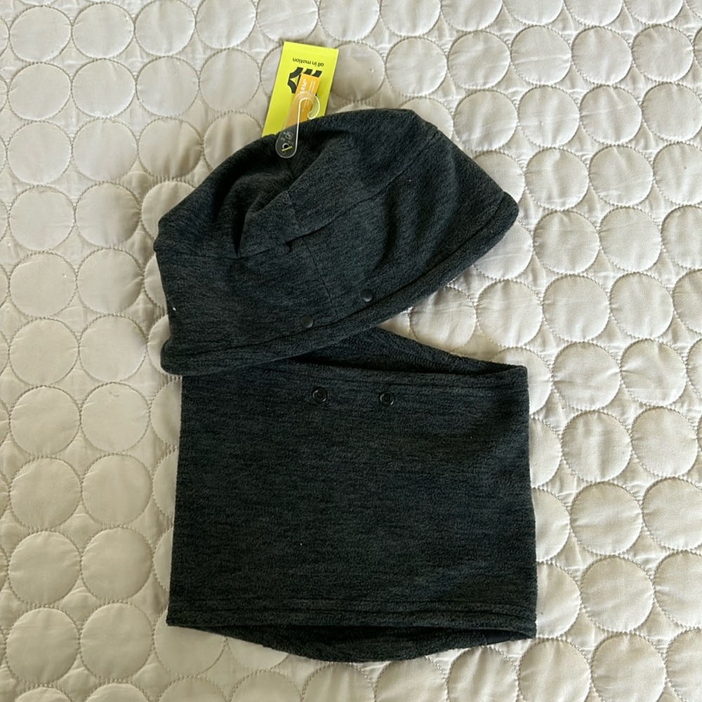 All in motion Dark Grey Windbreaker Hat Two Piece Button